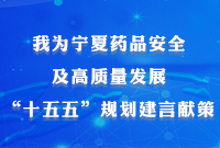 我为宁夏药品安全及高质量发展“十五五” 规划建言献策